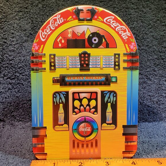 VINTAGE COCA-COLA JUKE BOX TIN STORAGE BOXES - Picture 5 of 7